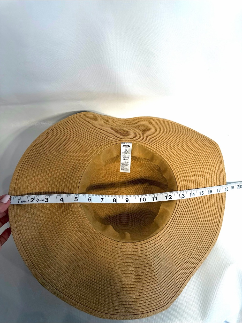 Oversized Wide-Brim Paper-Straw Floppy Sun Hat for Women EUC - Picture 7 of 8